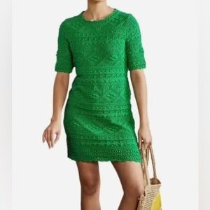 Boden Claudia Textured Knitted Dress in Highland Green, size 10, EUC